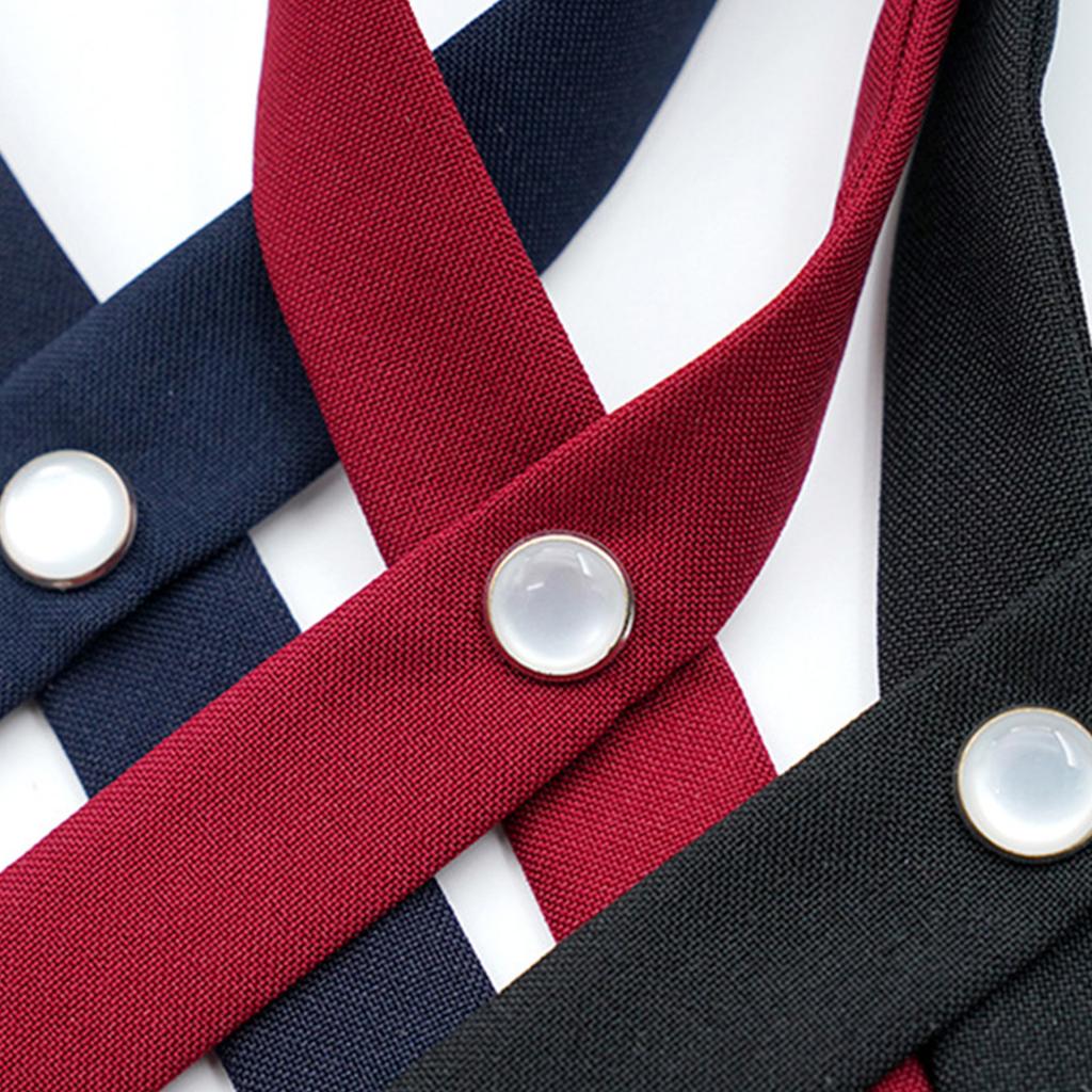 Students Shirt Cross Tie Teens Women Knot Free Bow Tie Detachable Collars Removable Neckties School Uniform Accessories