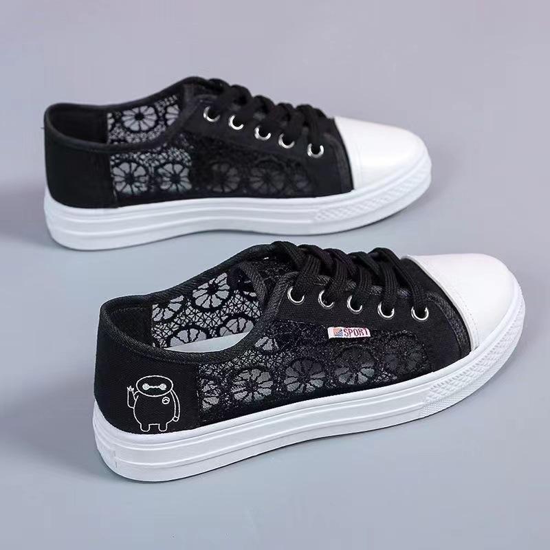 

New breathable soft-soled mesh women s sneakers summer lightweight mesh shoes thin casual board shoes women 36