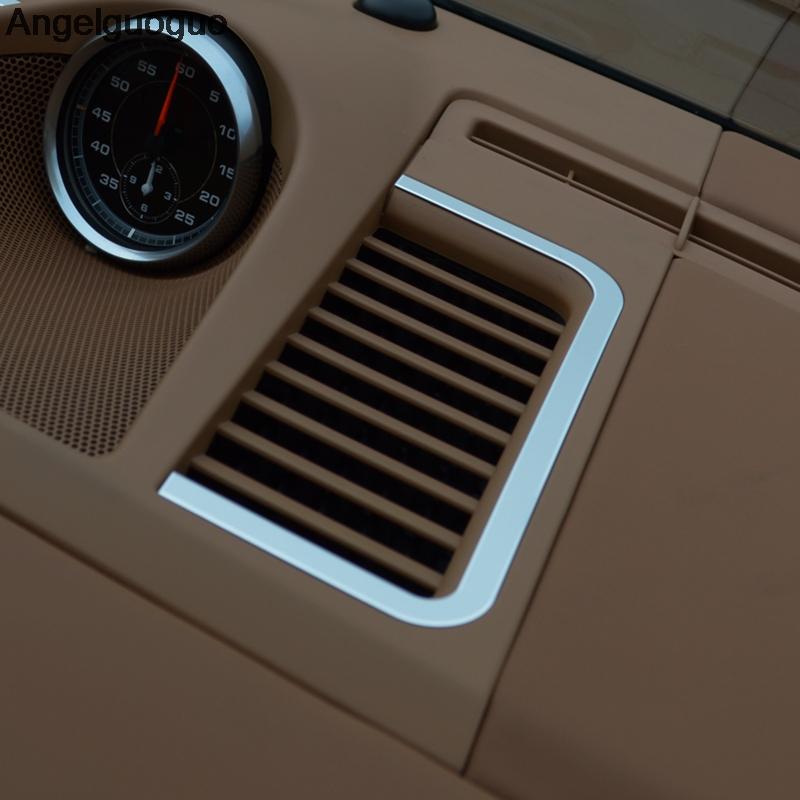 Car Styling 2 Pcs Center Control Dashboard Air Conditioning Outlet Decoration Frame Cover Trim for Porsche Panamera
