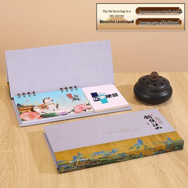 2026 Year of the Horse: Chinese Festive Desk Calendar - Weekly & Monthly Memo Planner