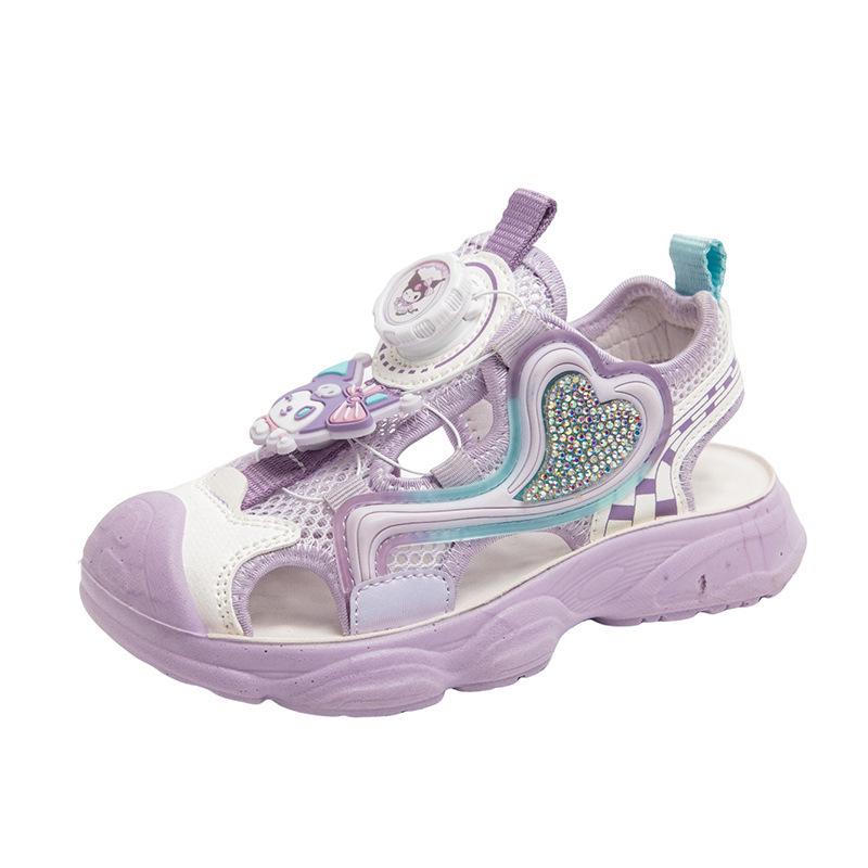 Kuromi Girls' Sandals - Spring/Summer 2026: Fast Collaboration Sports Beach Shoes for Big Kids