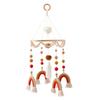 Baby Wooden Bed Bell Cartoon Rabbit Mobile Hanging Rattles Toy Hanger Crib Mobile Bed Bell Wood Toy Holder Arm Bracket Kid Gifts