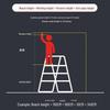 Heavy-Duty Aluminum Telescopic A-Frame Ladder with Wide Steps