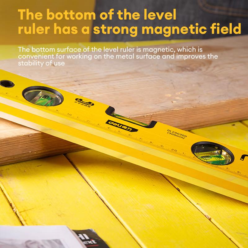 Nivel cu bulă magnetic torpedo, instrument cu 3 bule, aluminiu, rezistent la șocuri, nivel cu bulă de înaltă vizibilitate, durabil, nivelator de măsurare