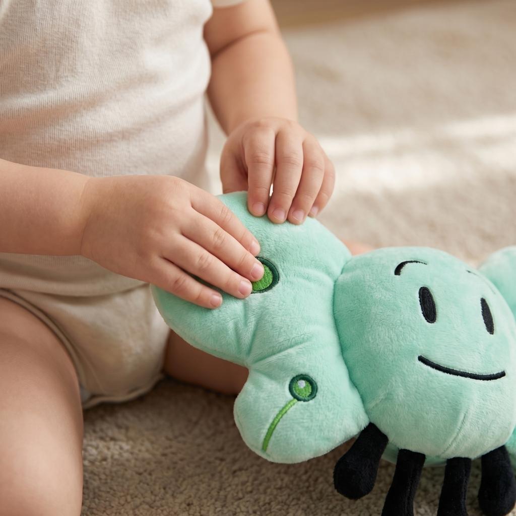 Plush Cartoon Character Soft Stuffed Toy with Large Wings and Embroidered Facial Features Collectible Plush Doll for Kids and Fans