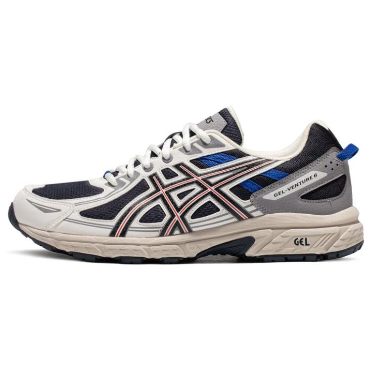 Asics Gel-Venture 6 Fashion Versatile Fabric Low-Top Trail Running Shoes Men Sneaker Black White Blue 1011B550-003