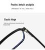 Unisex TR90 Anti-Blue Light Glasses Frame - Street Style, Double Bridge, Flat Lenses