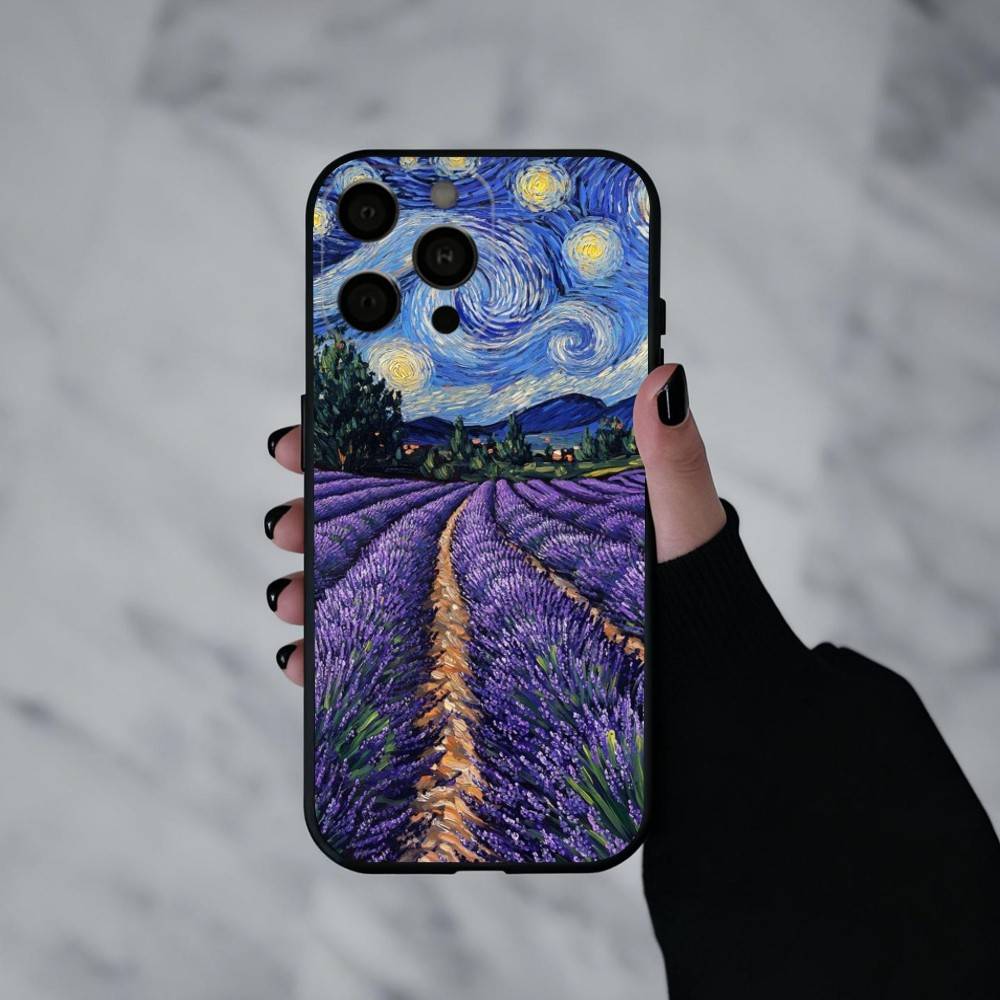 V-Van G-Gogh S-Starry Sunflowers Phone Case For iPhone 17pro, 16,15,14,13,12,11 X XR Plus,Others Soft Black Cover