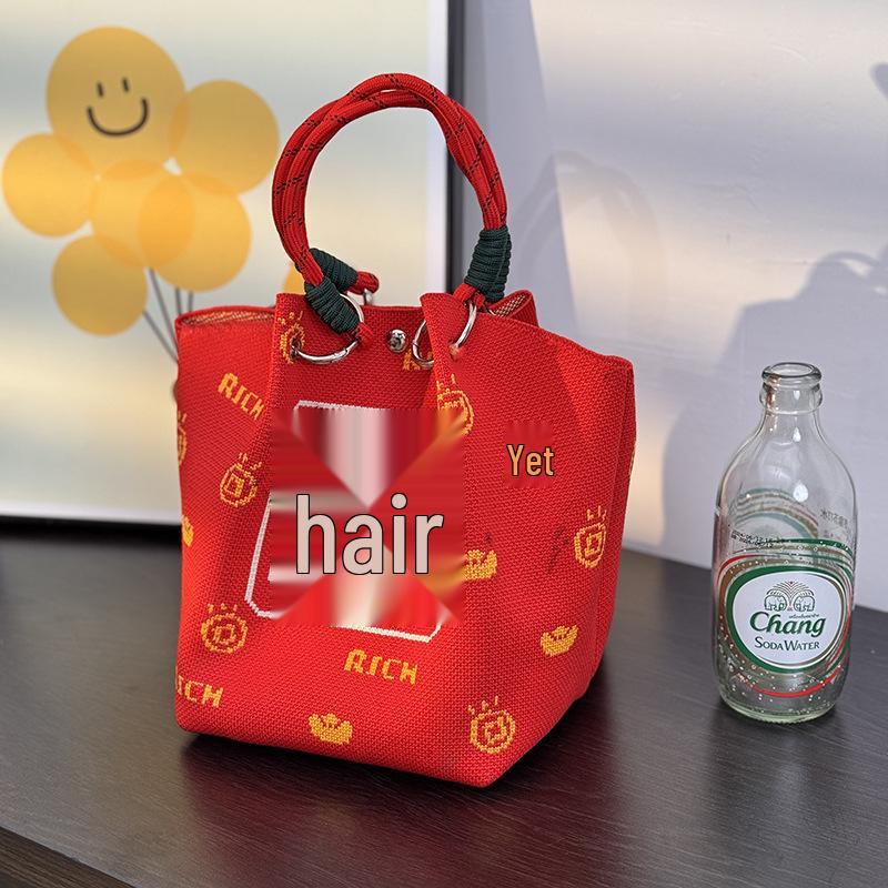 2025 Knitted Hollow-out Flower Handbag: Versatile, Large Capacity, Stylish Souvenir Gift