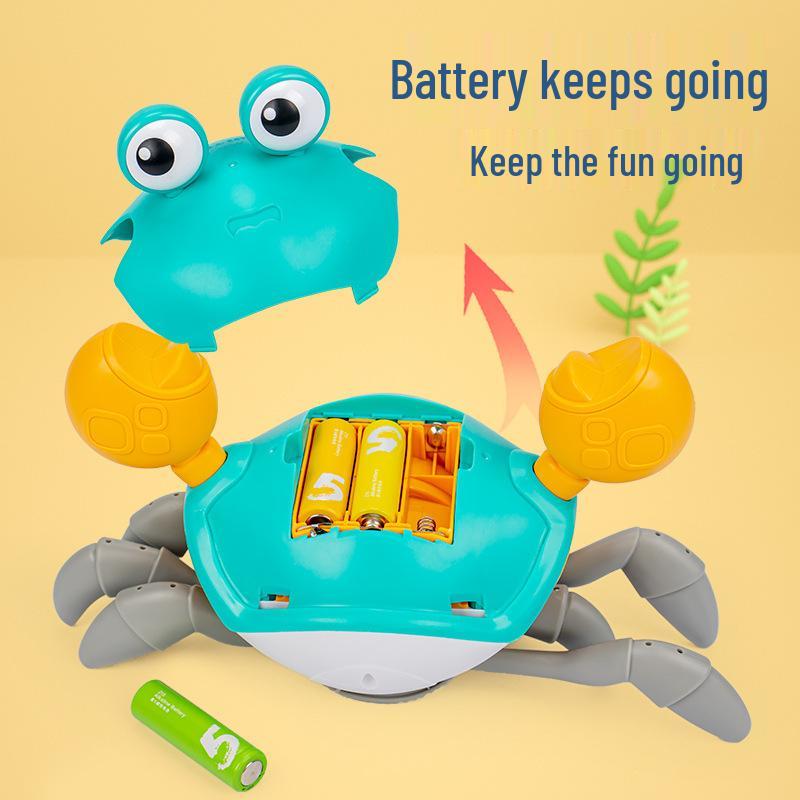 Cross-Border Children's Electric Crawling Crab Toy with Obstacle Avoidance