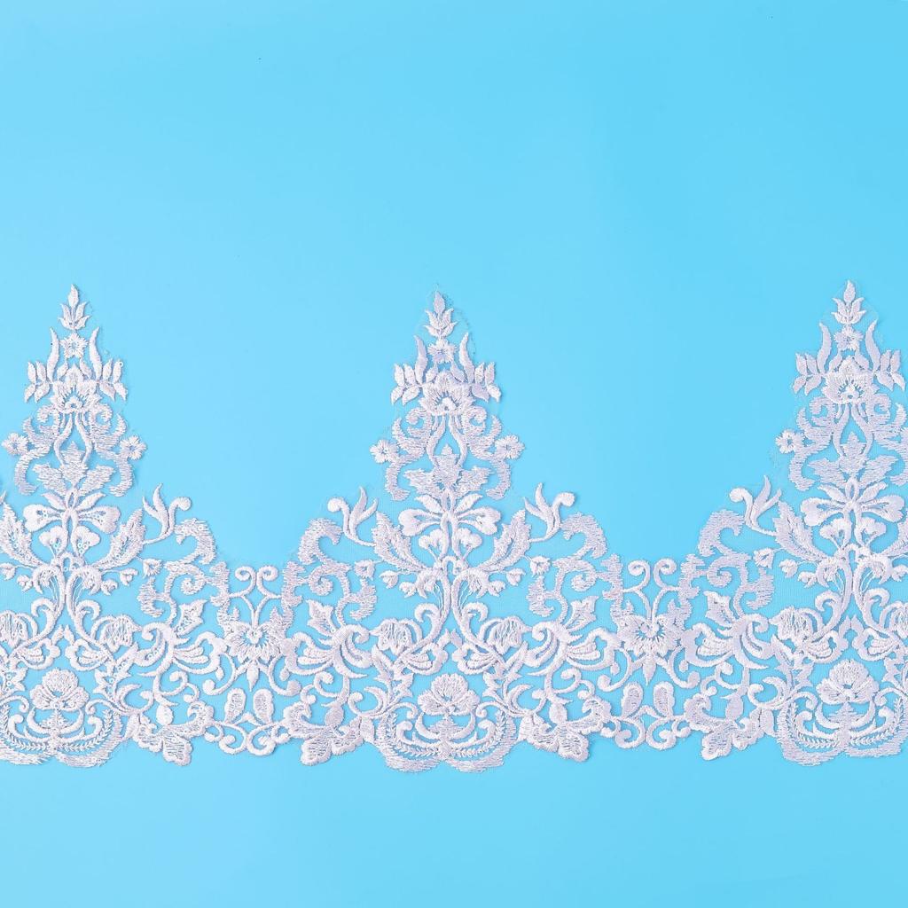 Hot Diamond Flat Embroidery Lace Children'S Clothing, Wedding Dress Veil Skirt Clothing Decoration Accessories 26Cm