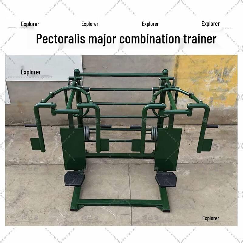 Outdoor Two-Person Pectoral Muscle Combination Trainer