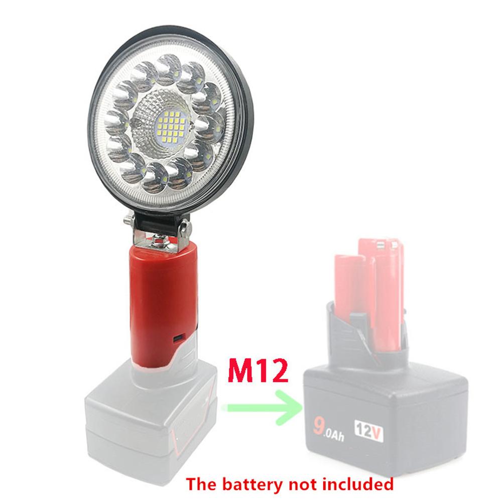 Wireless LED Work Light 4inch 33LED 5400LM 108W for Milwaukee M12  Battery