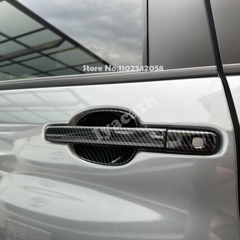 For Nissan ROOX   ABS carbonfiber black Car Outside Door Handle Shell Door Handle Door Bowl Cover Exterior accessories