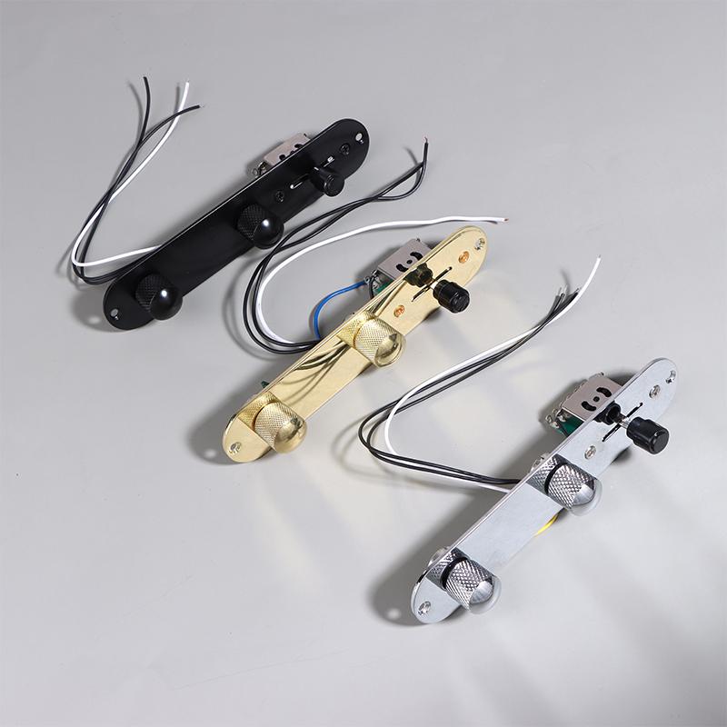 1Pc Way Wired Loaded Prewired Harness 3 Way Switch Knobs Linear Iron Plate Control Circuit Assembly For Tele Guitar Parts