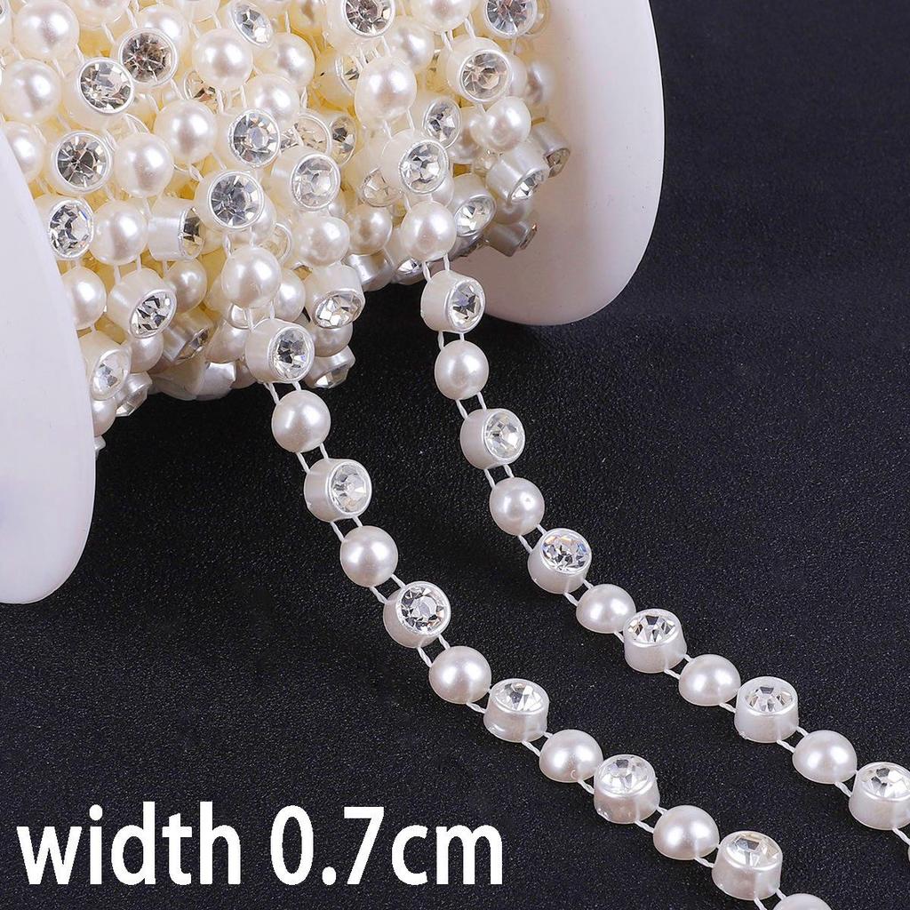 Round Sun Rose Double Pearl Chain for Wedding & DIY Hair Accessories
