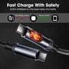 240W Max Digital Display Fast Charge Cable with Aluminum Alloy Case, 480Mbps, Type-C To Type-C for 17 16 15 Pro Max