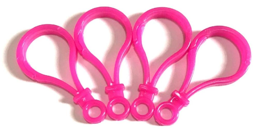 Aloala Snap Hook Plastic Keychain Parts for Crafts and Handmade (Set of 400)