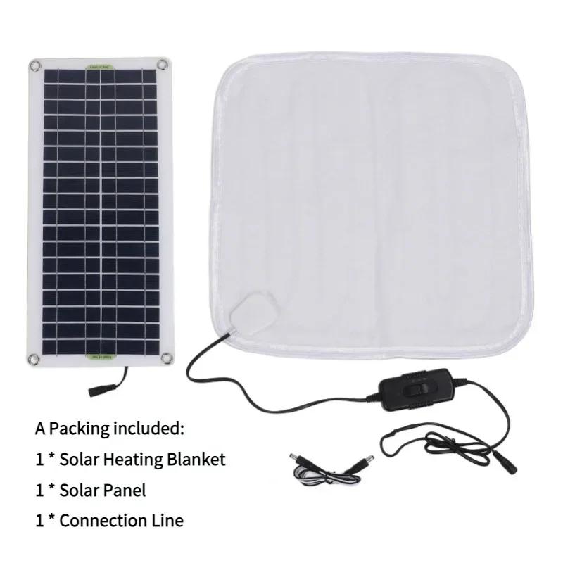 Almofada de Aquecimento Solar 12V 50W Inverno Quente Almofada Quente para os Pés Almofada Quente para Sapatos Manta de Aquecimento para Animais de Estimação Manta Elétrica Acessórios Elétricos Solares