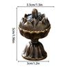 Metal Incense Burner Small Vintage Incense Holder Indoor Decorative Supplies Artistic Zen Decoration for Study Bedrooms Saunas