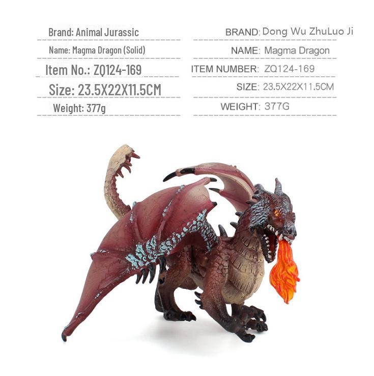 Kids' Jurassic Dinosaur Model Set: Plastic Flying Dragon & Wild Animal Figures