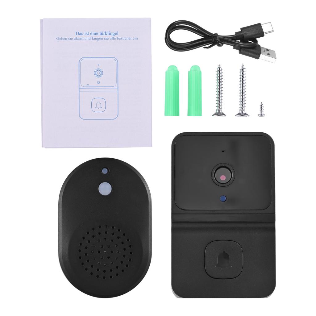 Smart Doorbell Camera with Dingdong Ringing Infrared Night Viewing 2.4G WiFi Wireless Video Bell