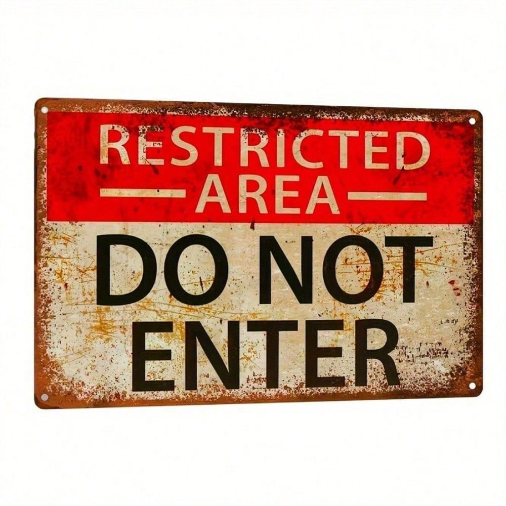

Restricted Area Do Not Enter Tin Sign Vintage Wall Plaque 12x8 Inch Home Office Decor 20x30cm разноцветный