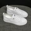 Leather shallow mouth flat bottom white shoes women's new spring and summer breathable casual one-pedal nurse shoes