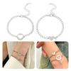 2 Stück Hohle Sonne Mond Liebe Freundschaft Passende Armbänder Distanzbeziehungsarmbänder für Freunde Mutter Tochter Geschenk