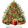2D Flat Xmas DIY Acrylic Table Top Diamond Painting Ornament Kits Special Shaped Rhinestone for Adults Home Office Table Decor