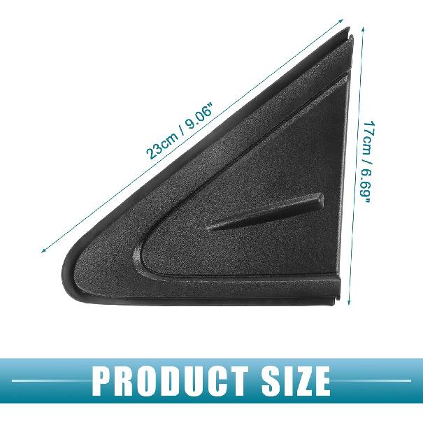Front Left Door Mirror Corner mudguard Triangle Cover Trim No.60118-02370 Rearview Triangle Trim Panel for Toyota Corolla 2019-2021 Plastic Black