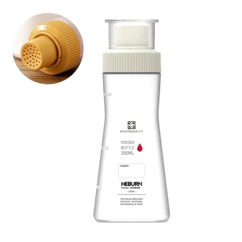 1/5-Loch-Quetschflasche für Gewürzsauce, Salz, Pfeffer, Mehl, Pulver, Shaker, Ketchup, Salatsaucenspender, BBQ-Gewürzbehälter, 350 ml