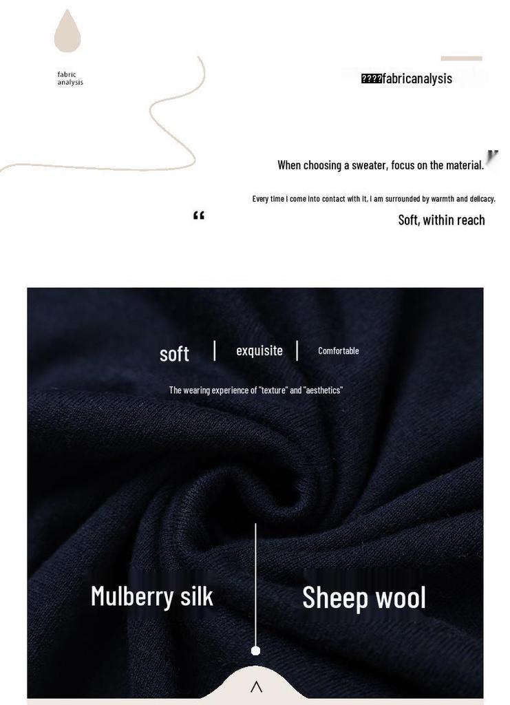 Mulberry Silk Wool Three-Dimensional Embroidery Round Neck Women's Casual Knit Cardigan