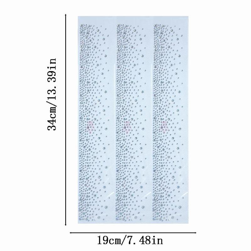 Iron-On Rhinestone Patch Shiny DIY Fabric Decal Waterproof Clothing Decor Sticker for Jeans Backpack Handmade Gift Making