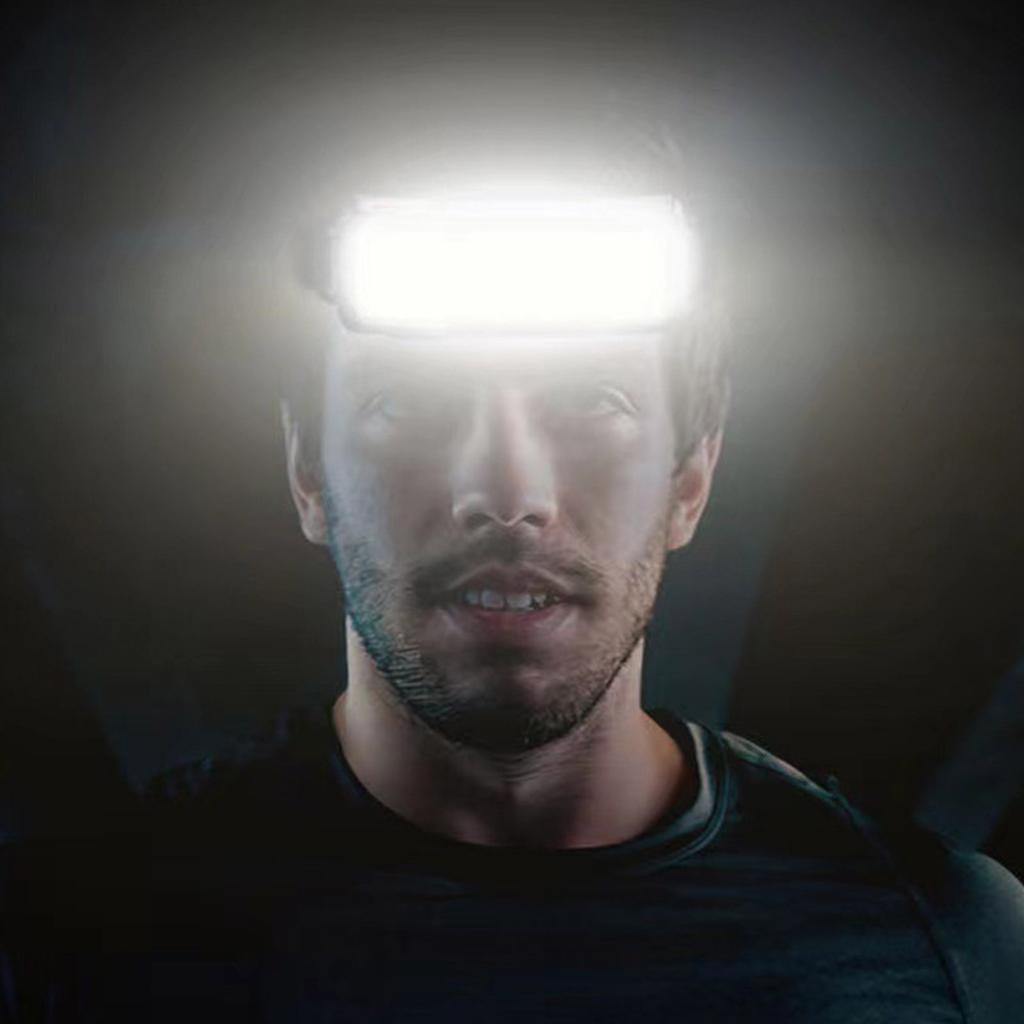 COB Headlamp Wearable Work Lamp USB Rechargeable Large Area Floodlight for Outdoor Camping Night Fishing