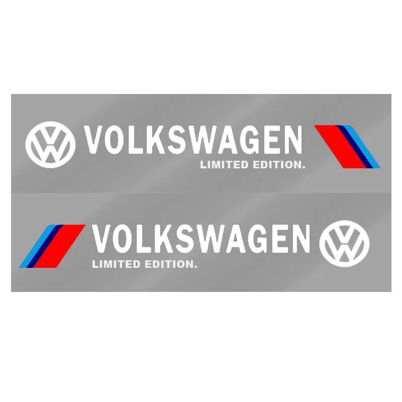 

2pcs Car Side Door Sticker Badge Decal Decoration Emblem For VW Volkswagen R Rline Jetta Golf Polo Beetle CC EOS GTI Passat