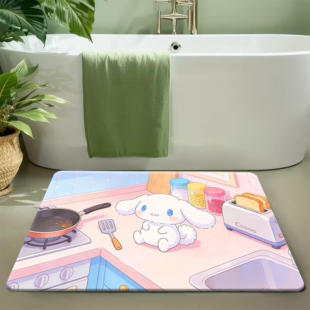 

1pc Sanrio Hello Kitty Family Pattern Vintage Living Room Large Area Rug, Floor Mat, Bay Window Coffee Table Carpet, Home Deco 40cm x 60cm