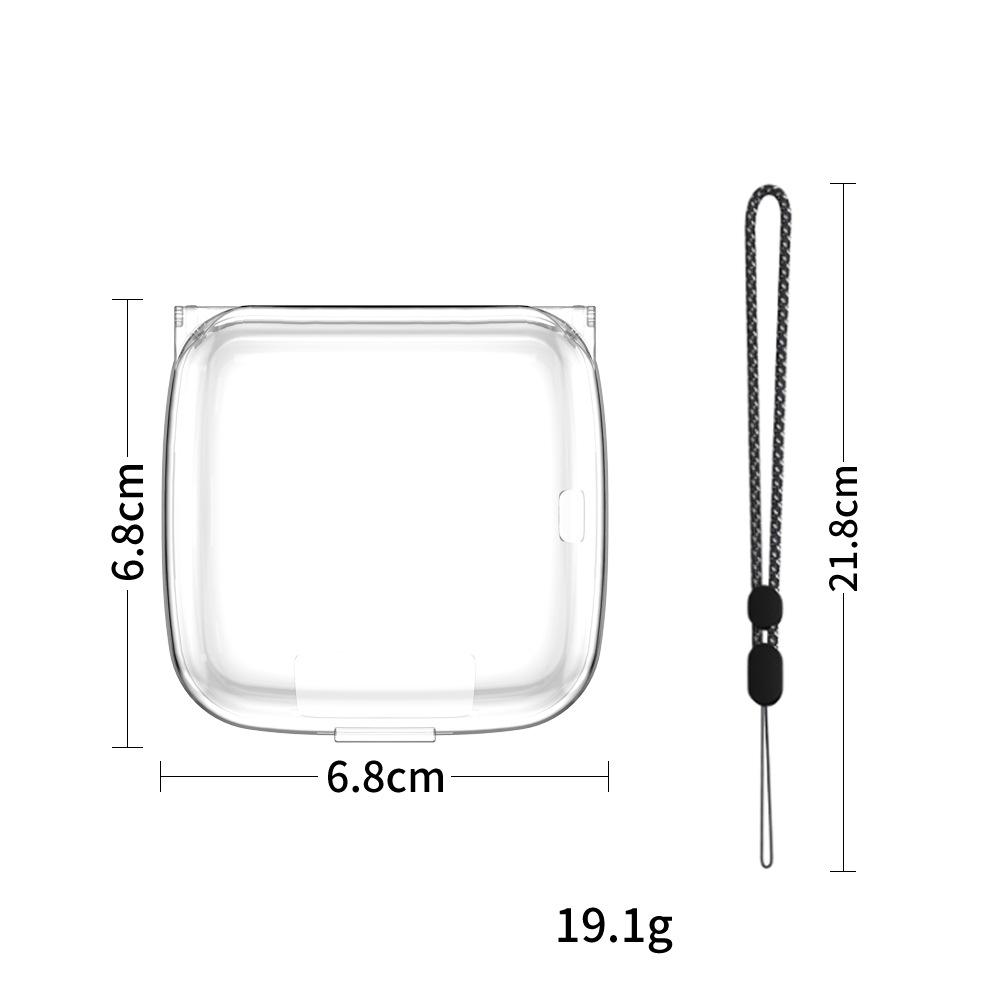 PC Case Cover Shockproof Anti-Scratch Protector Transparent with Hook Shell for Sennheiser Momentum Sport Earbuds