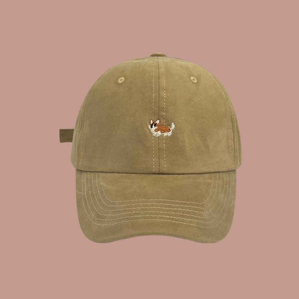 

Cute Corgi Puppy Embroidered Baseball Cap Spring Versatile Couple Cap Fashionable Women s Sun Hat