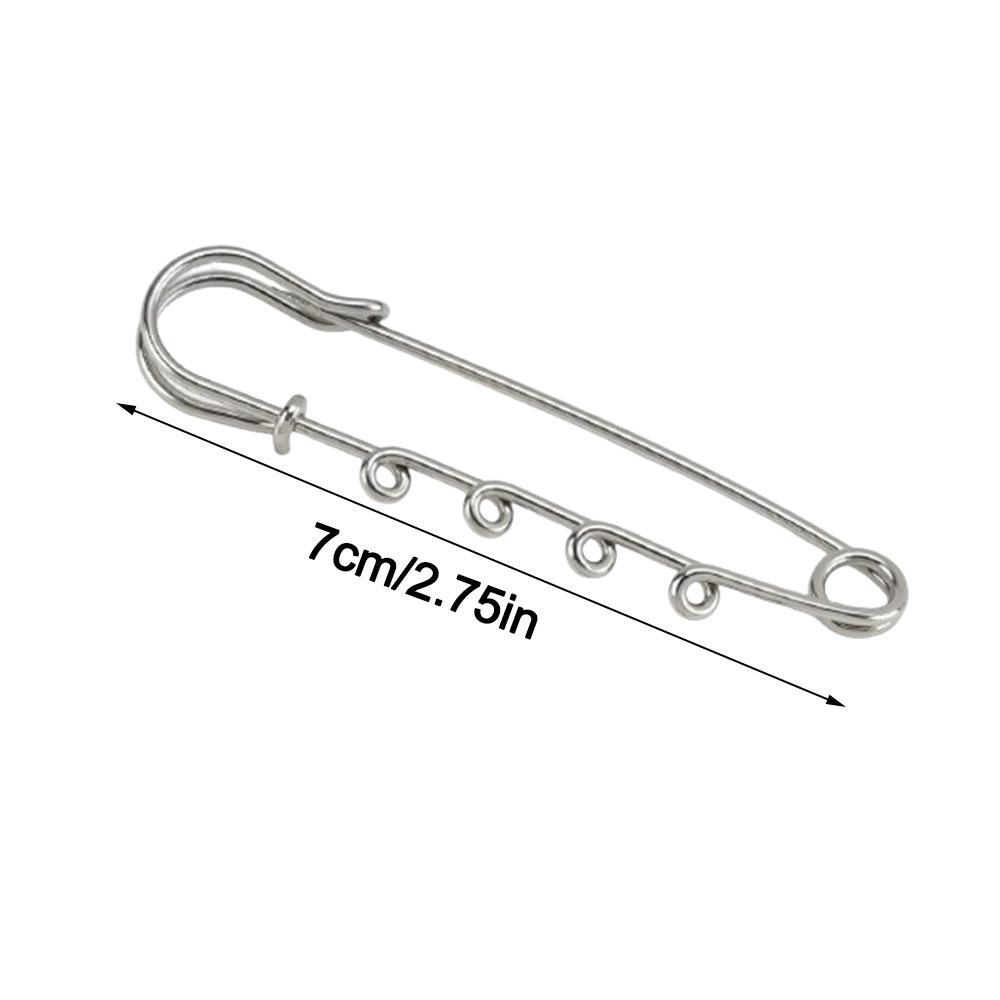 Silver Safety Brooch Pins Multi Holes Connectors DIY Charms Brooches Findings Accessories Shawl Adjuster Dress Decoration