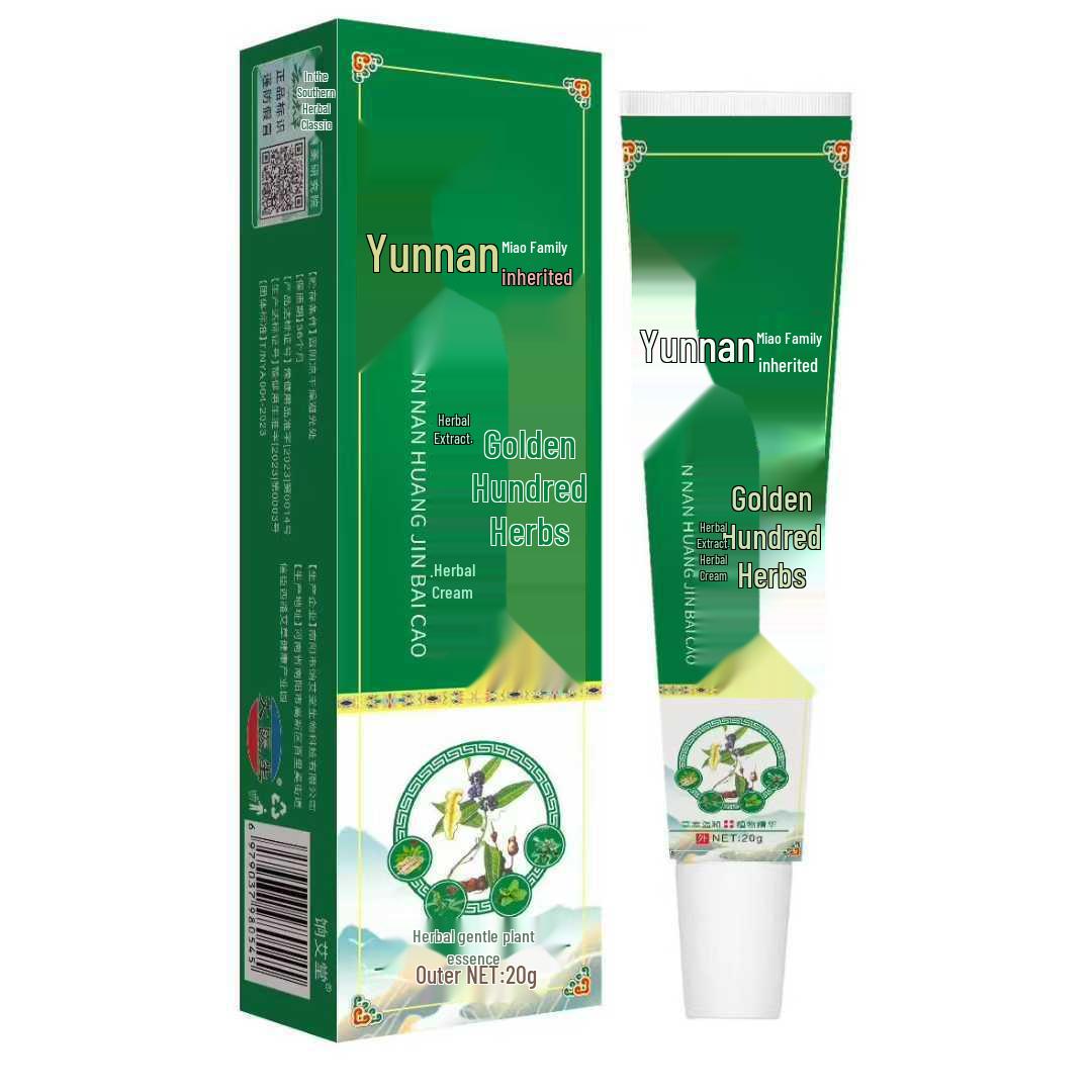 Юньнаньский травяной Золотой сто крем - Традиционная травяная мазь для кожи семьи Мяо