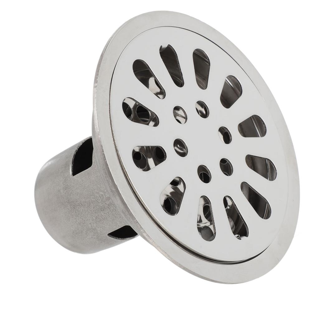 Bodenablauf 3,5 Zoll Edelstahl Geruchshemmend Tiefwasserabdichtung Rund Duschablauf-Set für Küche Badezimmer