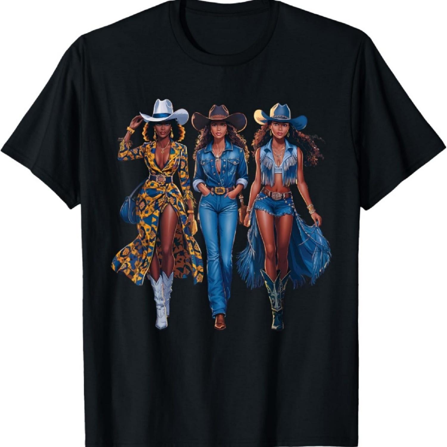 Черная ковбойка Вестерн Родео Меланин История черных Техас Футболка S