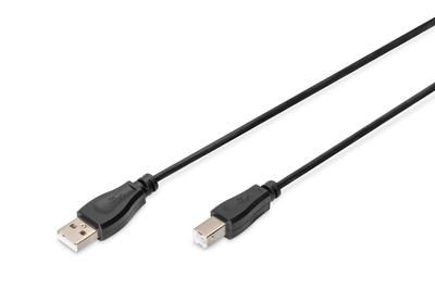 Kabel Drukarkowy DIGITUS USB 2.0 A/M - B/M, 1,8m Czarny