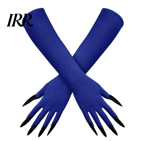 Elastic Polyester Costume Gloves 1 Pair Halloween Ghost Claw Gloves, Long Fingernail Witch Outfit Essentials Accessory, Dark Party Performance
