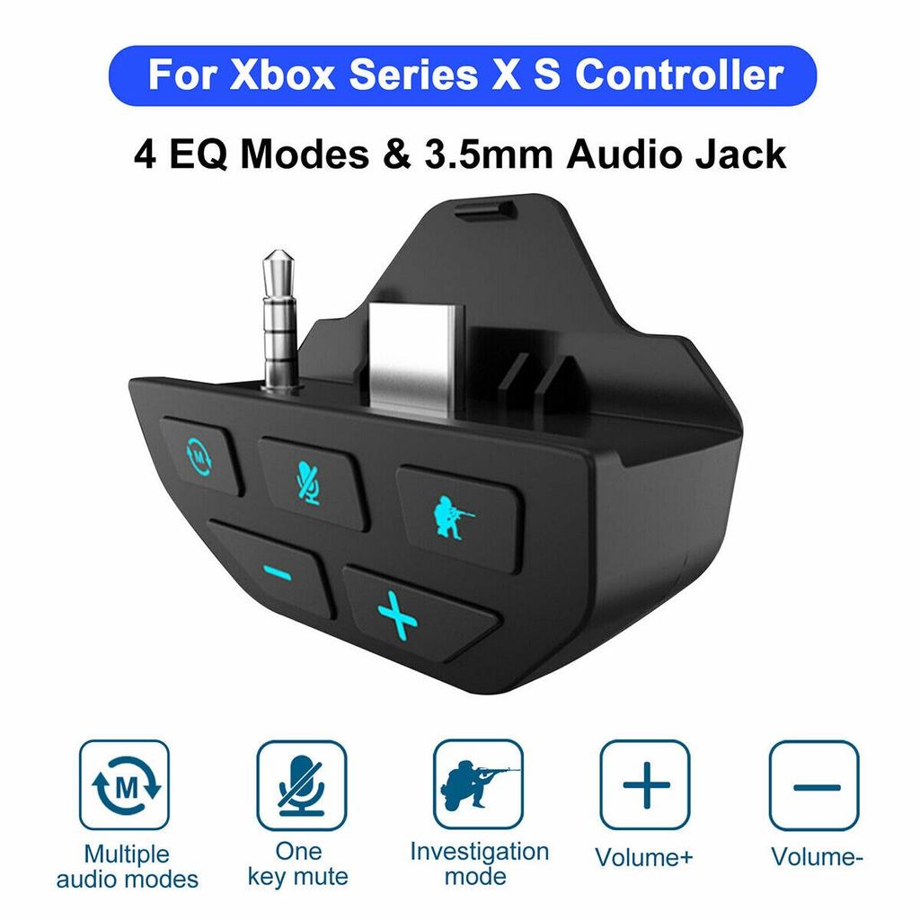 Stereo-Headset-Adapter nur für Microsoft Xbox One X/S Controller, Sound Enhancer mit 3,5-mm-Audiobuchse
