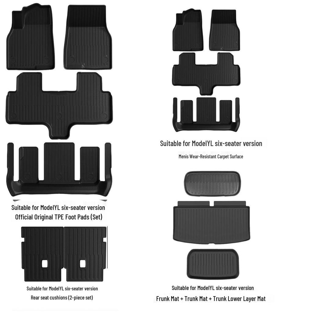 ModelYL TPE2026 Foot Pads for Tesla YL Six-Seater Interior Modification