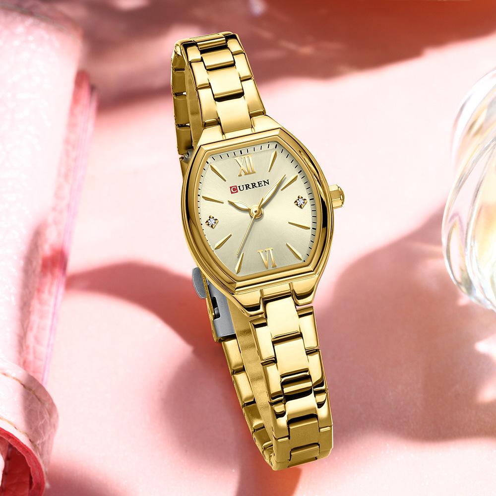 CURREN 9112 Women's Quartz Waterproof Steel Band Watch - Casual and Simple Design