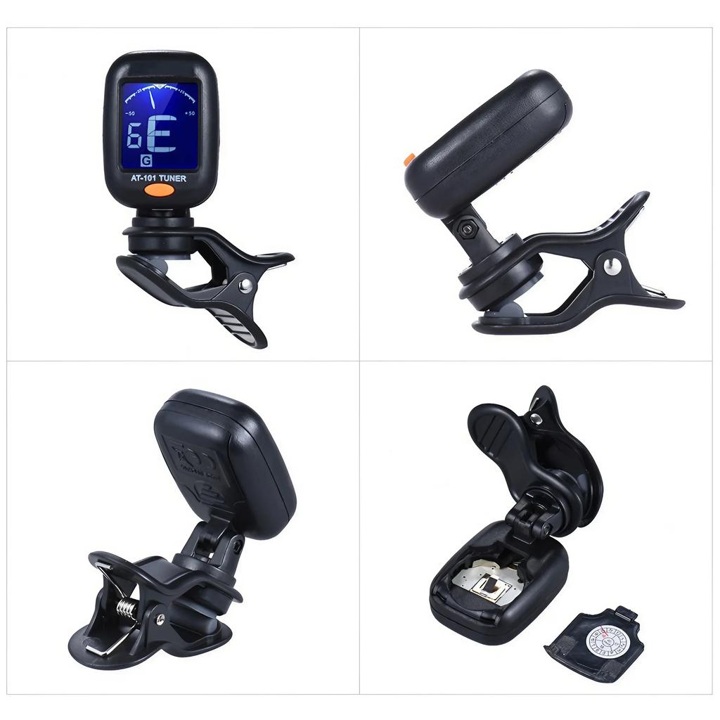 Digital Acoustic Guitar Tuner Clip Type Rotatable LCD Display Chromatic Bass Ukulele Guitar Tuner