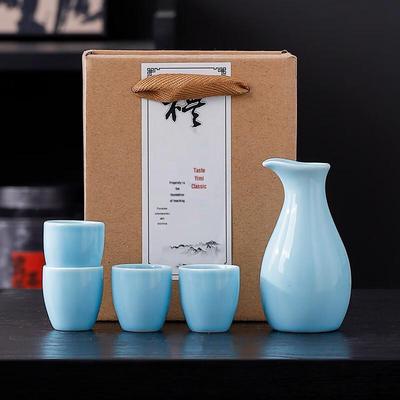 Changqi Ceramic Baijiu Set with Pot and 4 Cups